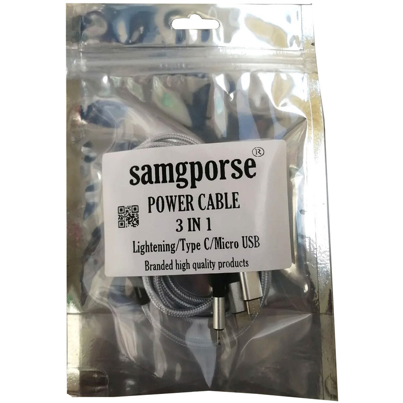 کابل تبدیل USB به microUSB / USB-C / لایتنینگ سمگپرس مدل Quick Charger طول 1 متر