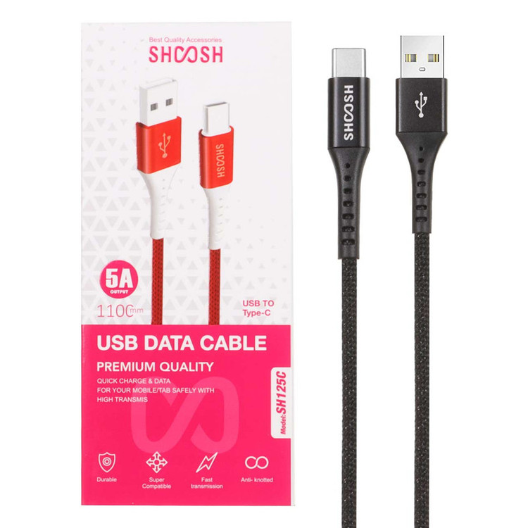 کابل تبدیل USB به USB-C شوش مدل SH125 C طول 1.1 متر
