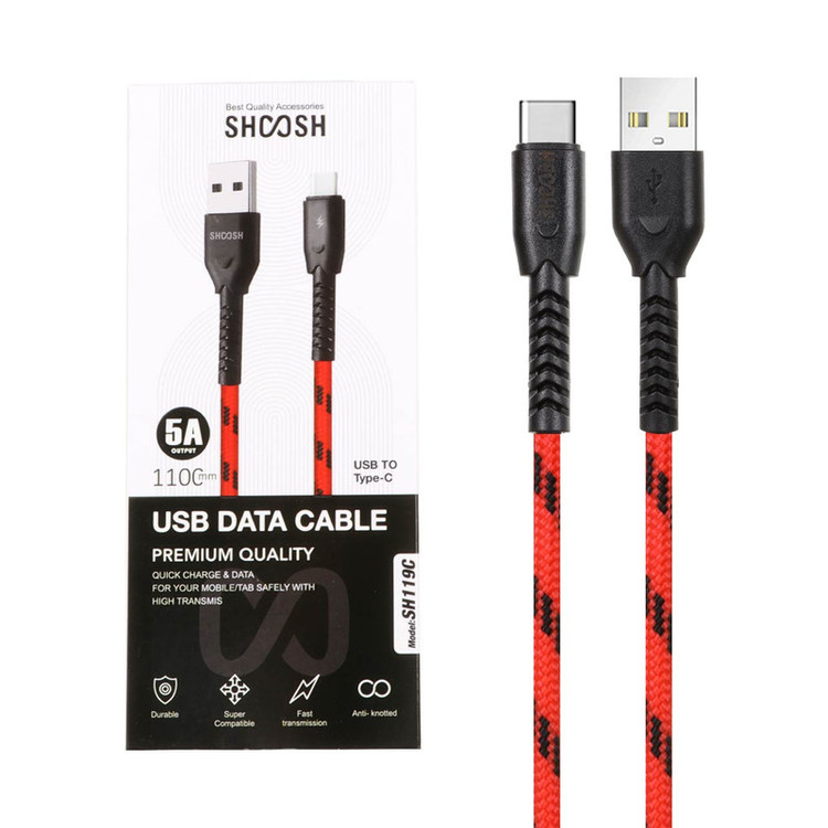 کابل تبدیل USB به USB-C شوش مدل SH119 C طول 1.1 متر