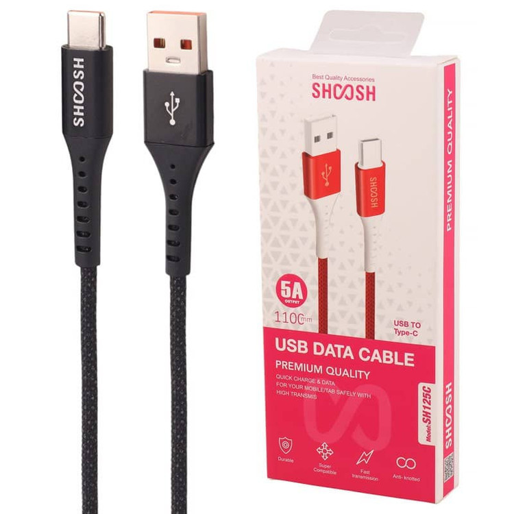 کابل تبدیل USB به USB-C شوش مدل 11 طول 1.1 متر