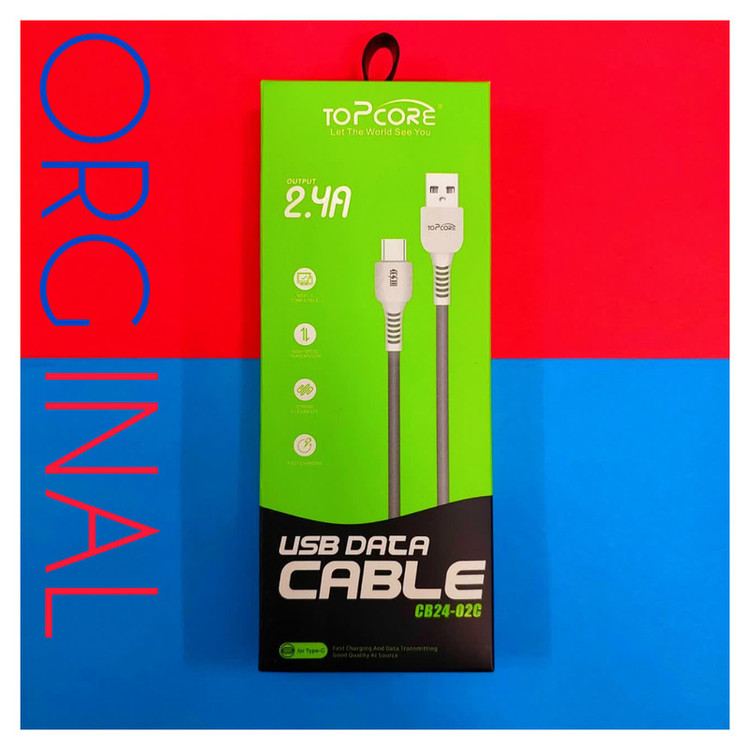 کابل تبدیل USB به USB_C تاپکور مدل فست شارژ طول 1 متر