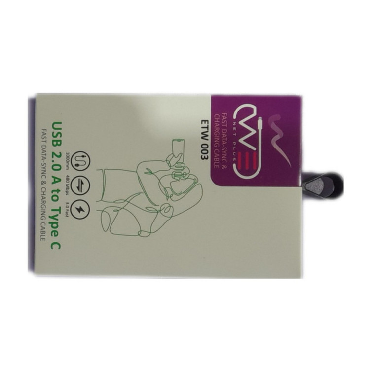 کابل تبدیل USB به USB-C وی نت پلاس مدل ETW-003 طول 1متر