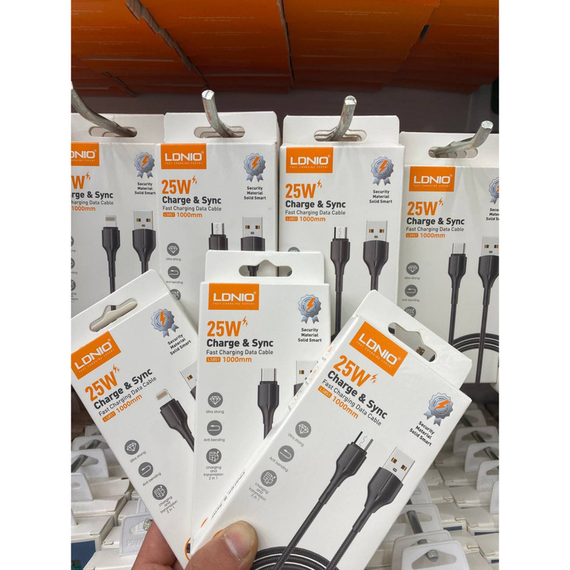 کابل تبدیل USB به USB-C الدینیو مدل LS851 طول 1 متر اورجینال گارانتی دار