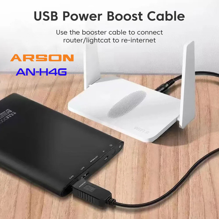 کابل تبدیل USB به DC آرسون مدل AN-H4G طول 1 متر