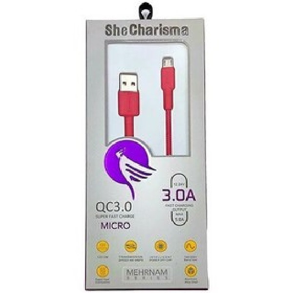 کابل تبدیل USB به microUSB شی چاریسما مدل QC3.0 طول 1.2 متر