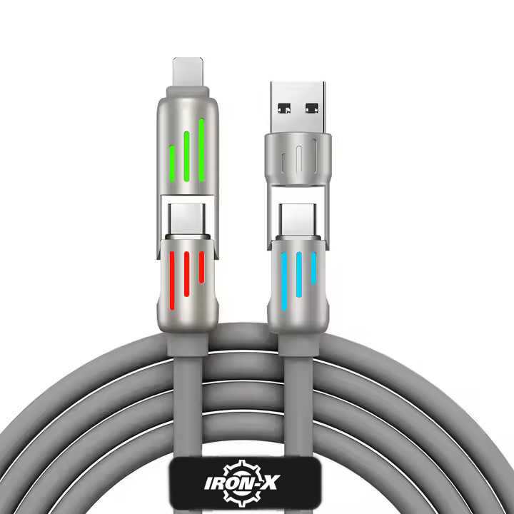 کابل تبدیل USB/USB-C به لایتنینگ/USB-C آیرون ایکس مدل RC_C189 طول 1 متر
