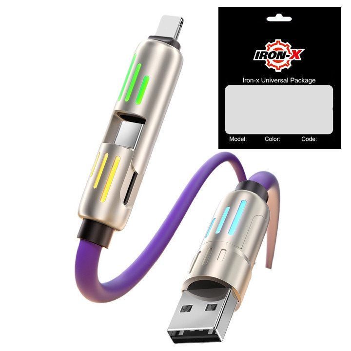 کابل تبدیل USB/USB-C به لایتنینگ/USB-C آیرون ایکس مدل RC_C189 طول 1 متر
