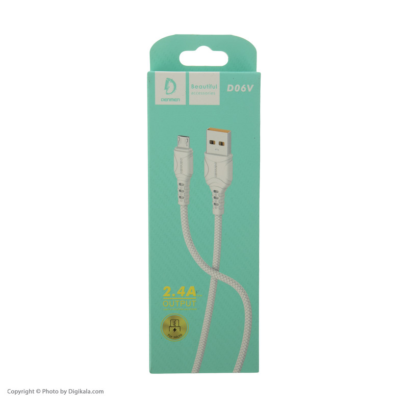 کابل تبدیل USB به microUSB دنمن مدل D06V طول ۱ متر