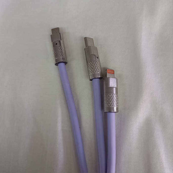 کابل تبدیل USB به micro USB/لایتنینگ/USB-C مدل A012025 طول 1.2 متر