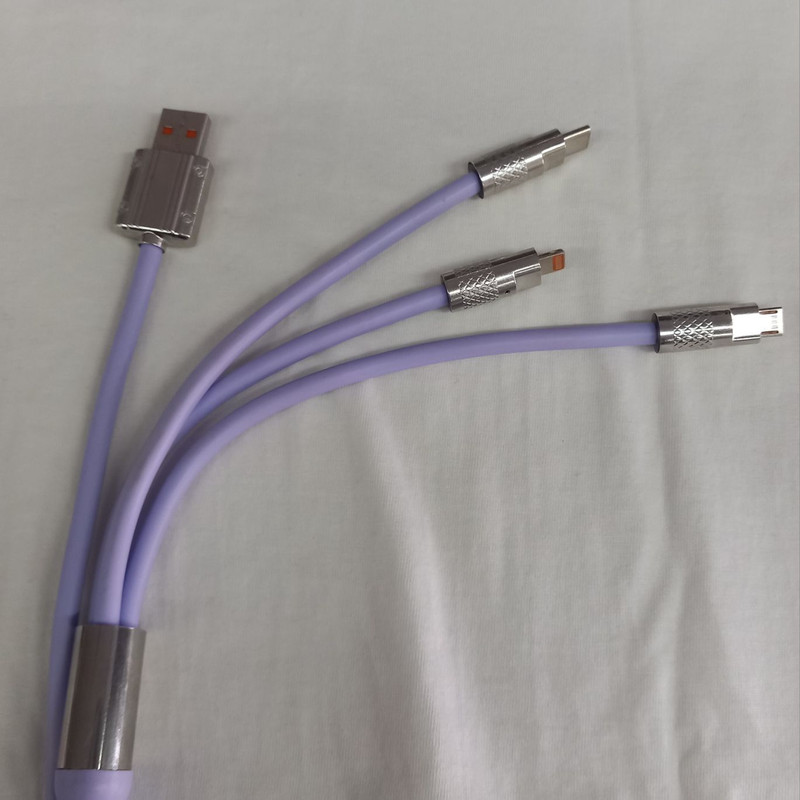 کابل تبدیل USB به micro USB/لایتنینگ/USB-C مدل A012025 طول 1.2 متر