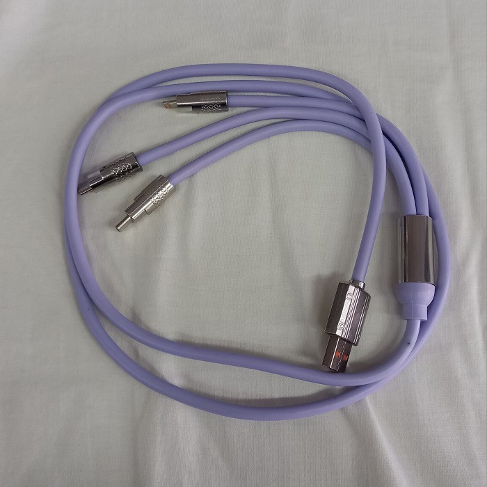 کابل تبدیل USB به micro USB/لایتنینگ/USB-C مدل A012025 طول 1.2 متر