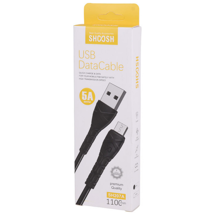 کابل تبدیل USB به microUSB شوش مدل SH207A طول 1 متر