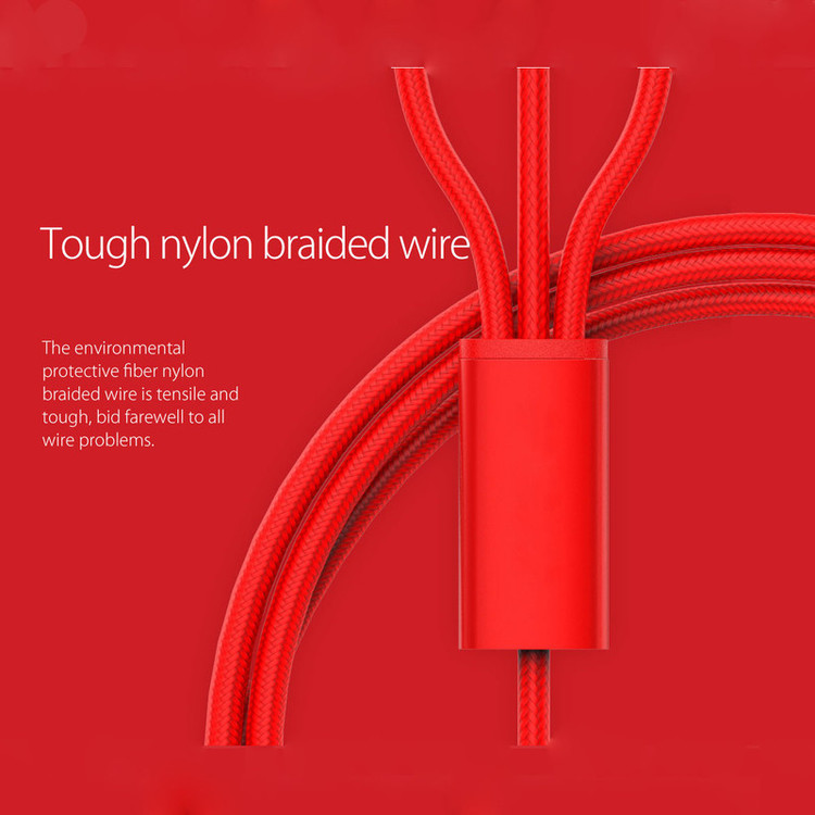 کابل تبدیل USB به microUSB / لایتنینگ / USB-C سمگپرس مدل S85 طول 1.2 متر