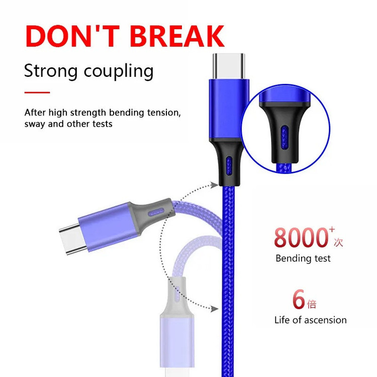 کابل تبدیل USB به micro USB / لایتنینگ / USB-C مدل best 3in1 طول 1.2 متر