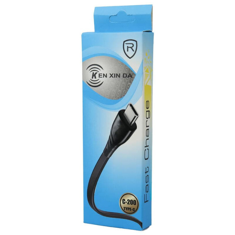 کابل تبدیل USB به USB-C کن شین دا مدل C200 طول 0.25 متر