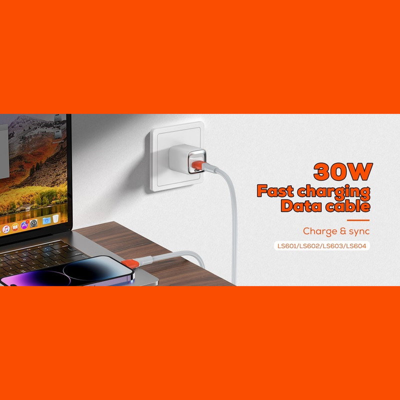 کابل تبدیل USB به USB-C الدینیو مدل LS-601 طول 1 متر