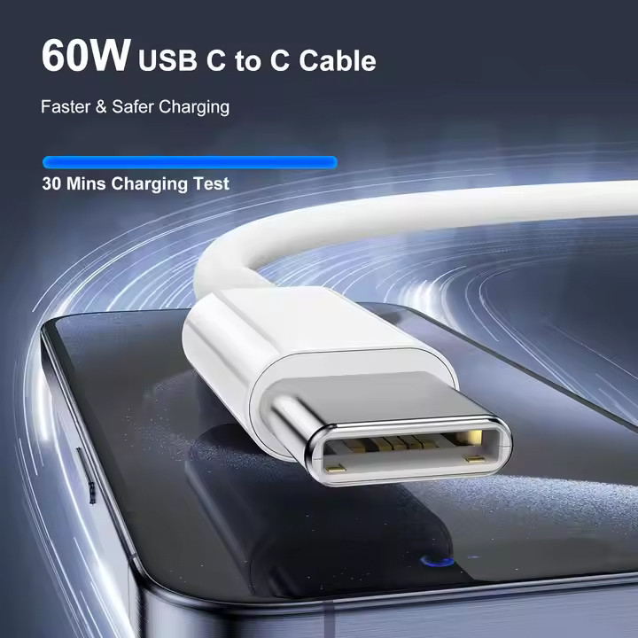 کابل USB-C آیرون ایکس مدل IPHONE16MAXPRO طول 1 متر به همراه سوزن سیم کارت