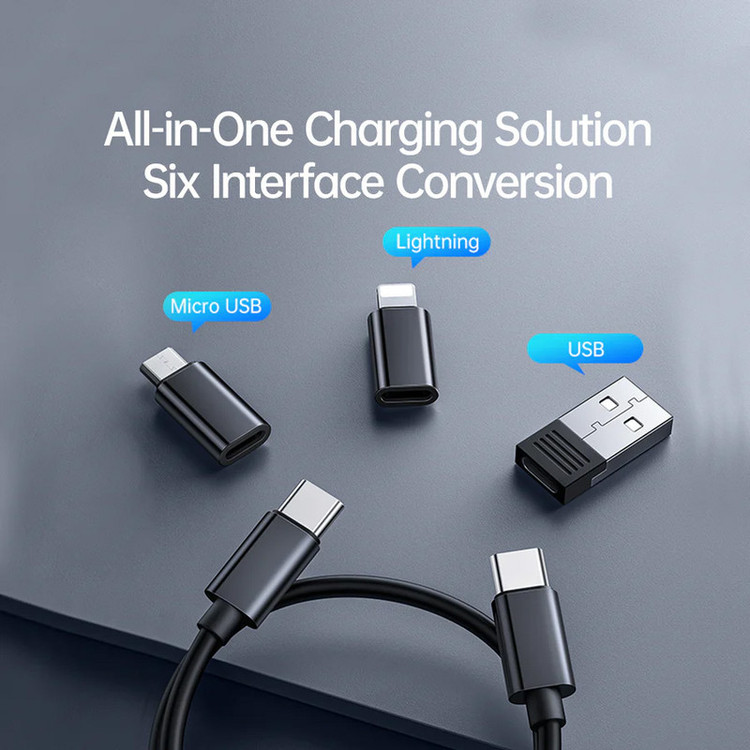 کابل تبدیل USB-C/USB به Lightning/USB-C/Micro USB مک دودو مدل Box با طول 0.3 متر