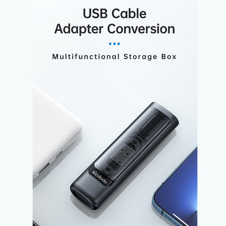 کابل تبدیل USB-C/USB به Lightning/USB-C/Micro USB مک دودو مدل Box با طول 0.3 متر