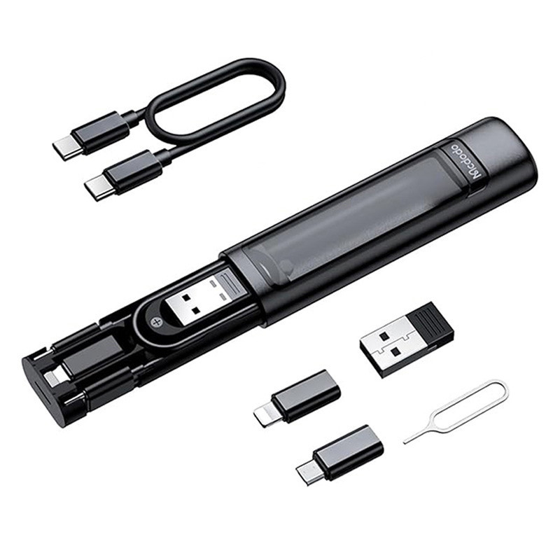 کابل تبدیل USB-C/USB به Lightning/USB-C/Micro USB مک دودو مدل Box با طول 0.3 متر