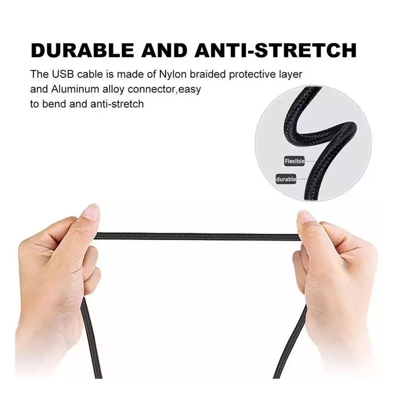 کابل تبدیل USB به MicroUSB/USB-C/لایتنینگ مدل 3:1 Flexi طول 1 متر