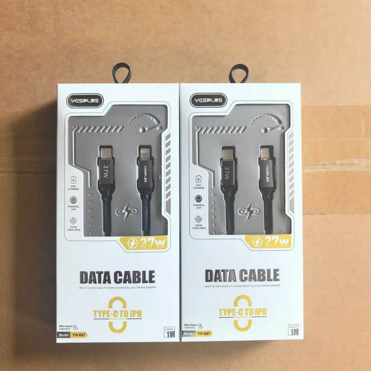 کابل تبدیل USB-C به لایتنینگ یس پلاس مدل FAST CHARGE 27W طول 1 متر