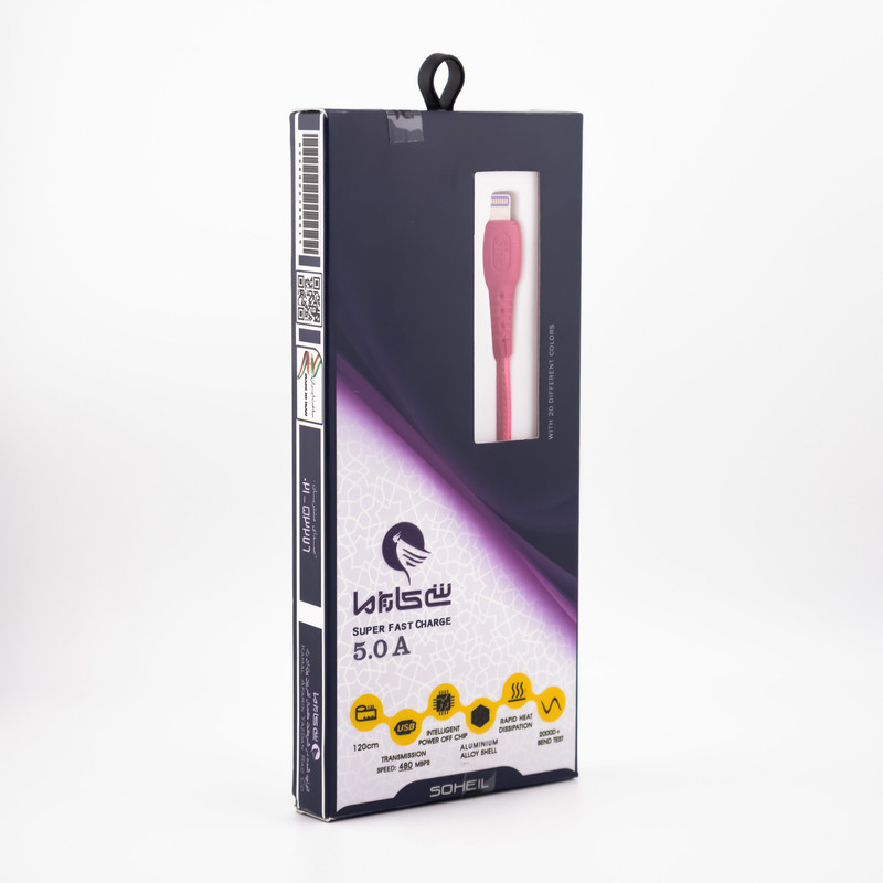 کابل تبدیل USB به لایتنینگ شی کاریزما مدل SOHEIL به طول 1.2 متر