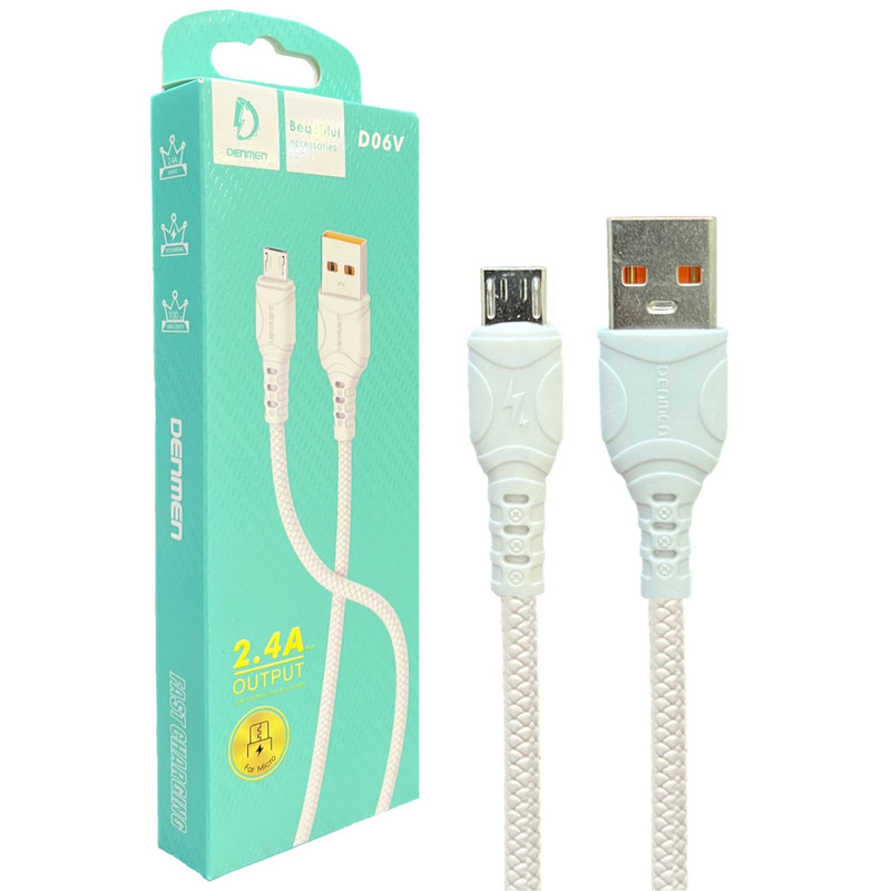 کابل تبدیل USB به microUSB دنمن مدل D06V طول 1 متر