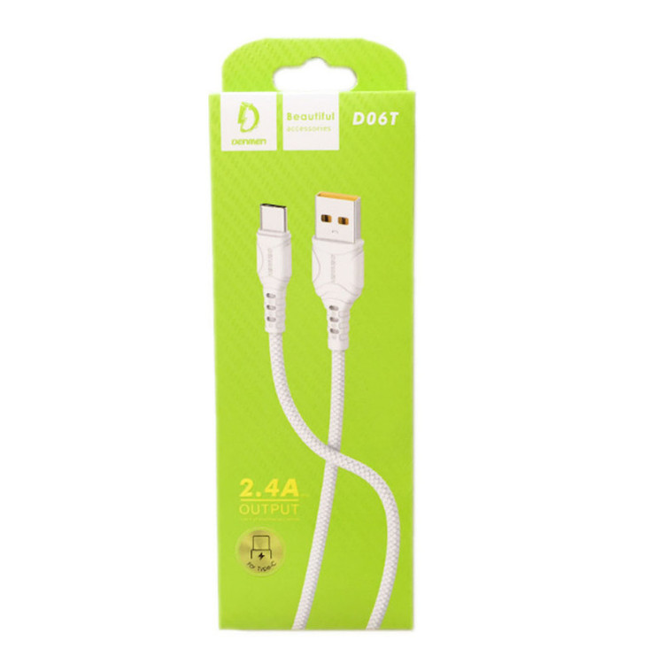 کابل تبدیل USB به USB-C دنمن مدلD06T طول 1 متر بسته 10 عددی