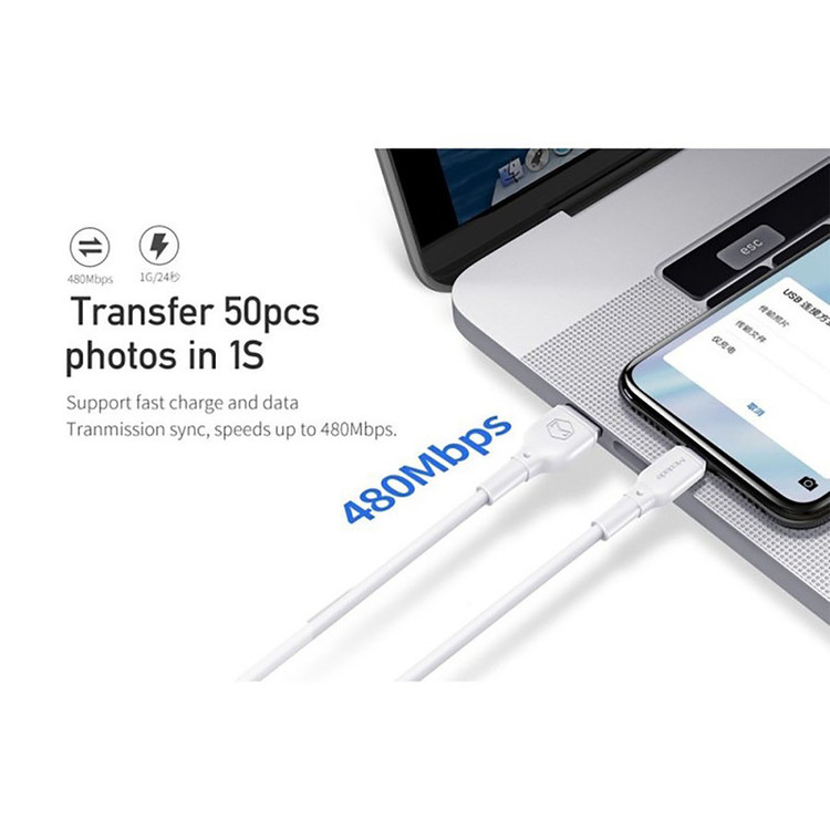 کابل تبدیل USB به USB-C مک دودو مدل CA-7280 طول 1.2 متر