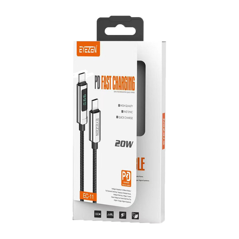 کابل تبدیل USB-C به USB-C اِیزن مدل Digital HD EC-12 60W PD Fast Charge طول 1 متر