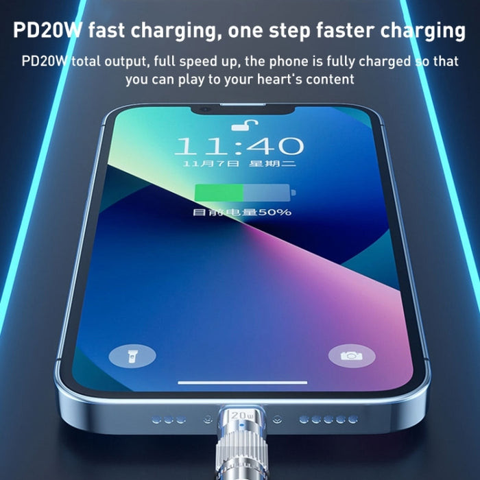 کابل تبدیل USB-C به لایتنینگ مدل CI22W فست شارژ طول 1 متر