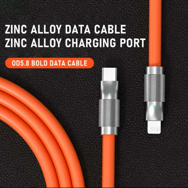 کابل تبدیل USB-C به لایتنینگ مدل CI35W فست شارژ طول 1 متر