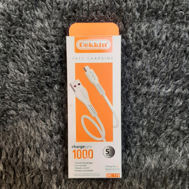 کابل تبدیل USB به microUSB دکین مدل ORGINAL SUPER FAST CHARGE DK طول 1 متر