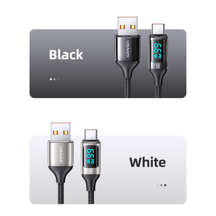 کابل تبدیل USB به USB-C یوسمز مدل US-SJ544-66W طول 1.2 متر