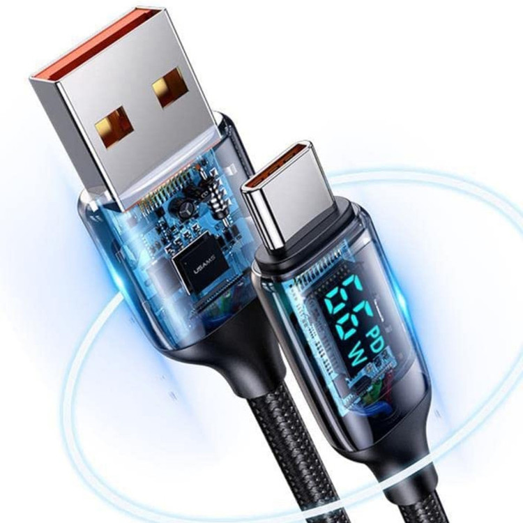 کابل تبدیل USB به USB-C یوسمز مدل US-SJ544-66W طول 1.2 متر