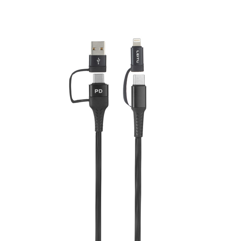 کابل تبدیل USB2.0 به USB-C / لایتنینگ / USB-C لیتو مدل LD-7 طول 1 متر