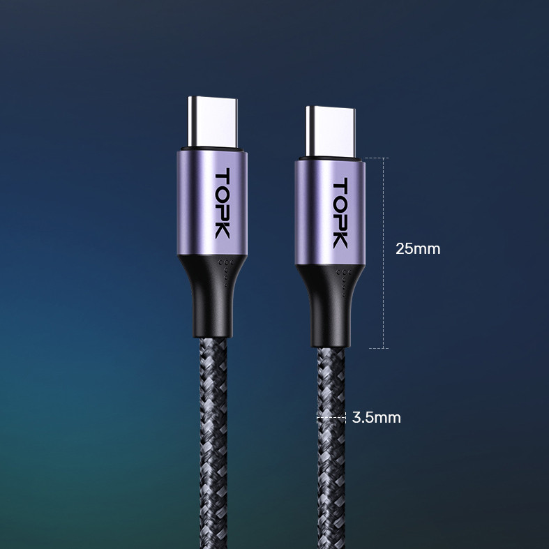کابل تبدیل USB-C به USB-C تاپکی مدل CC-PD طول 1 متر