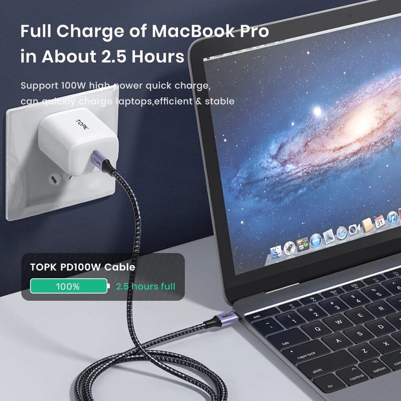 کابل تبدیل USB-C به USB-C تاپکی مدل CC-PD طول 1 متر
