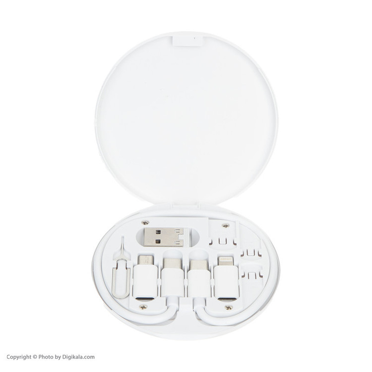 کابل تبدیل USB-C به USB-C / لایتنینگ / USB / micro USB مدل TCRA 1500 طول 0.22 متر