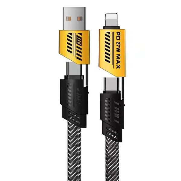 کابل تبدیل USB / USB-C به لایتنینگ / USB-C مدل NOHON 4IN1 FAST طول 1.2 متر