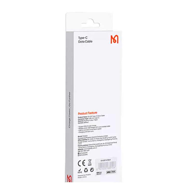 کابل شارژر USB به USB-C مک دودو مدل CA-227 طول 1 متر