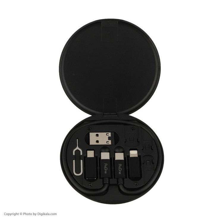کابل تبدیل USB-C به USB-C / لایتنینگ / USB / micro USB پرووان مدل PCK001 طول 0.29 متر