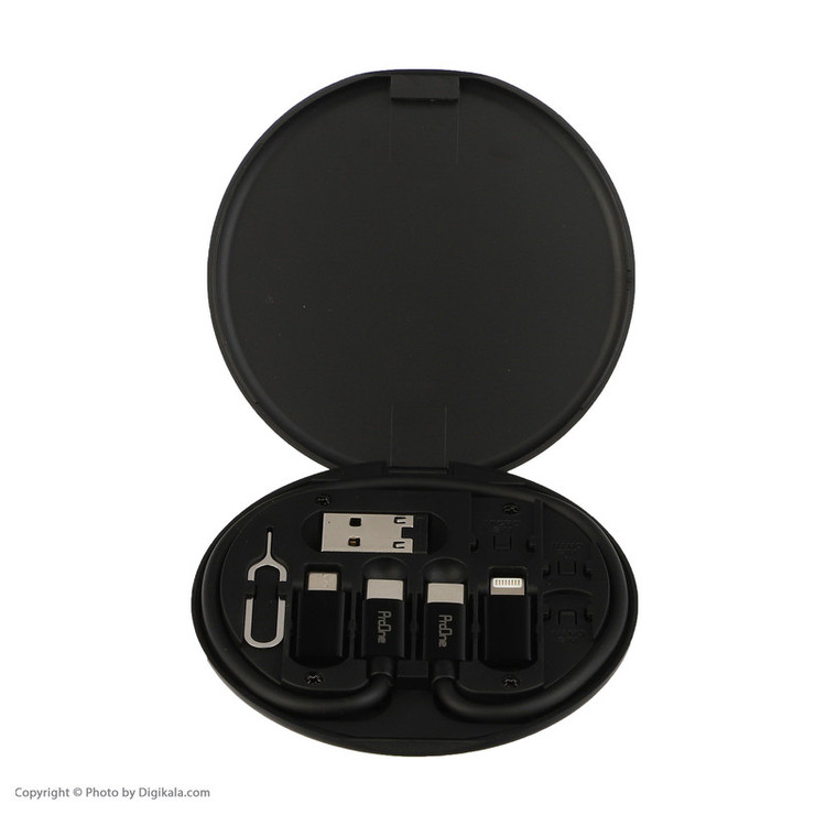 کابل تبدیل USB-C به USB-C / لایتنینگ / USB / micro USB پرووان مدل PCK001 طول 0.29 متر