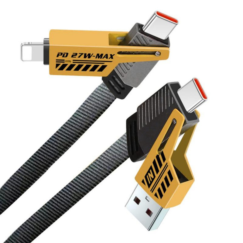کابل تبدیل USB/ USB-C به لایتنینگ/USB-C مدل PD 27 W-MAX طول 1/2 متر