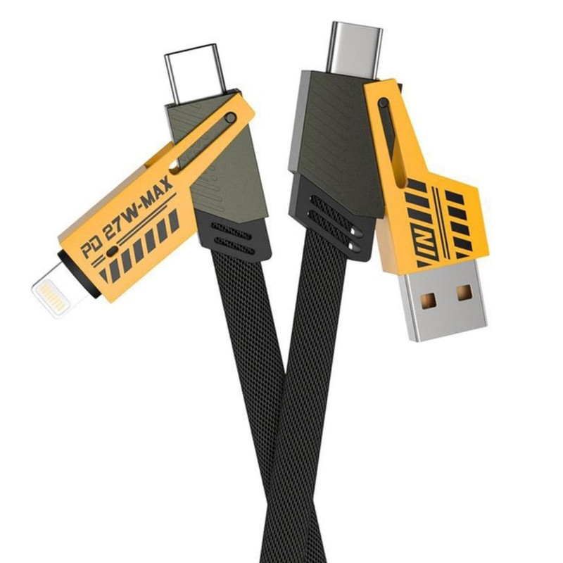 کابل تبدیل USB/ USB-C به لایتنینگ/USB-C مدل PD 27 W-MAX طول 1/2 متر