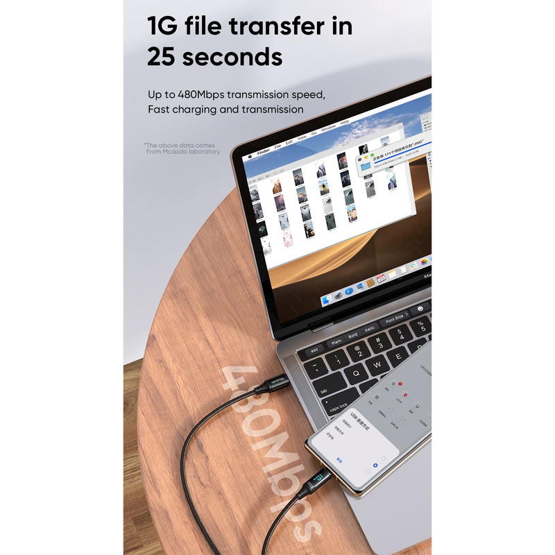 کابل تبدیل USB-C مک دودو مدل CA-110 طول 1.2 متر