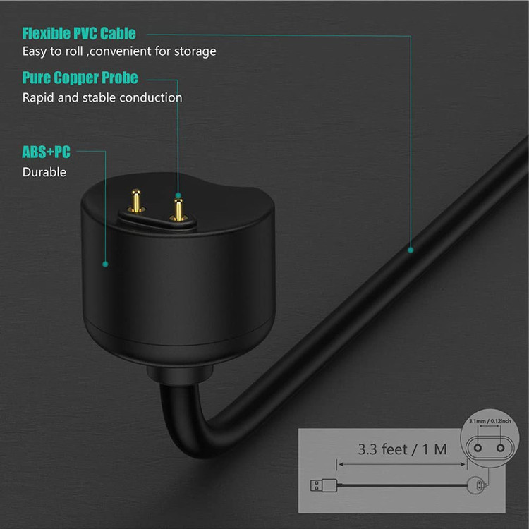 کابل شارژ کروکودیل مدل C-Charge مناسب برای ساعت هوشمند شیائومی Mi Band 5/6/7