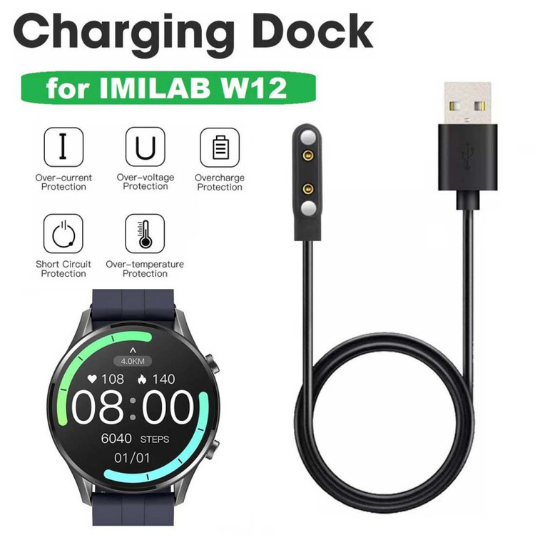 کابل شارژر آیکاتل مدل IL-KW12 مناسب برای ساعت هوشمند آی می لب W 12