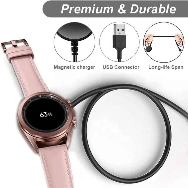 کابل شارژکروکودیل مدل C-R مناسب برای ساعت هوشمند سامسونگ Galaxy Watch 4/5/6 سایز 40/42/43/44/46/47 میلی متری